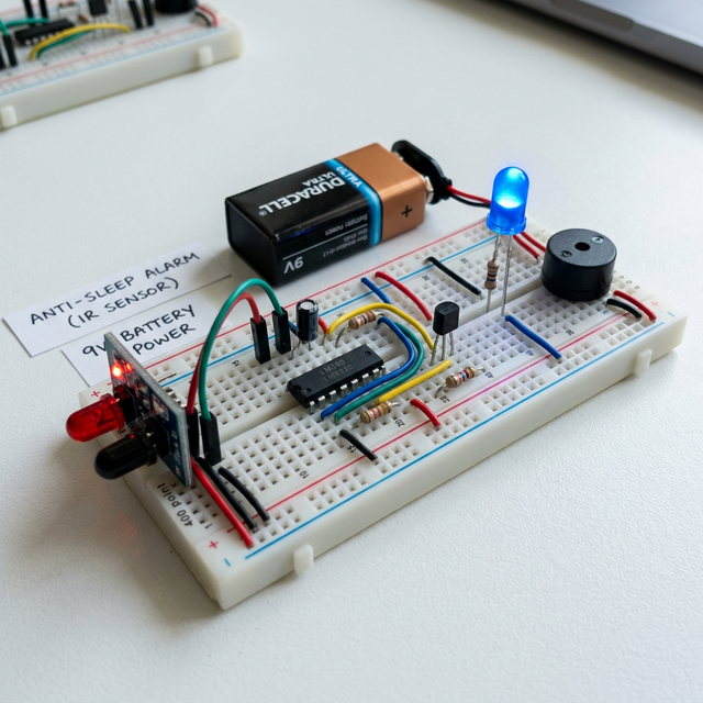 Anti-sleep alarm circuit board